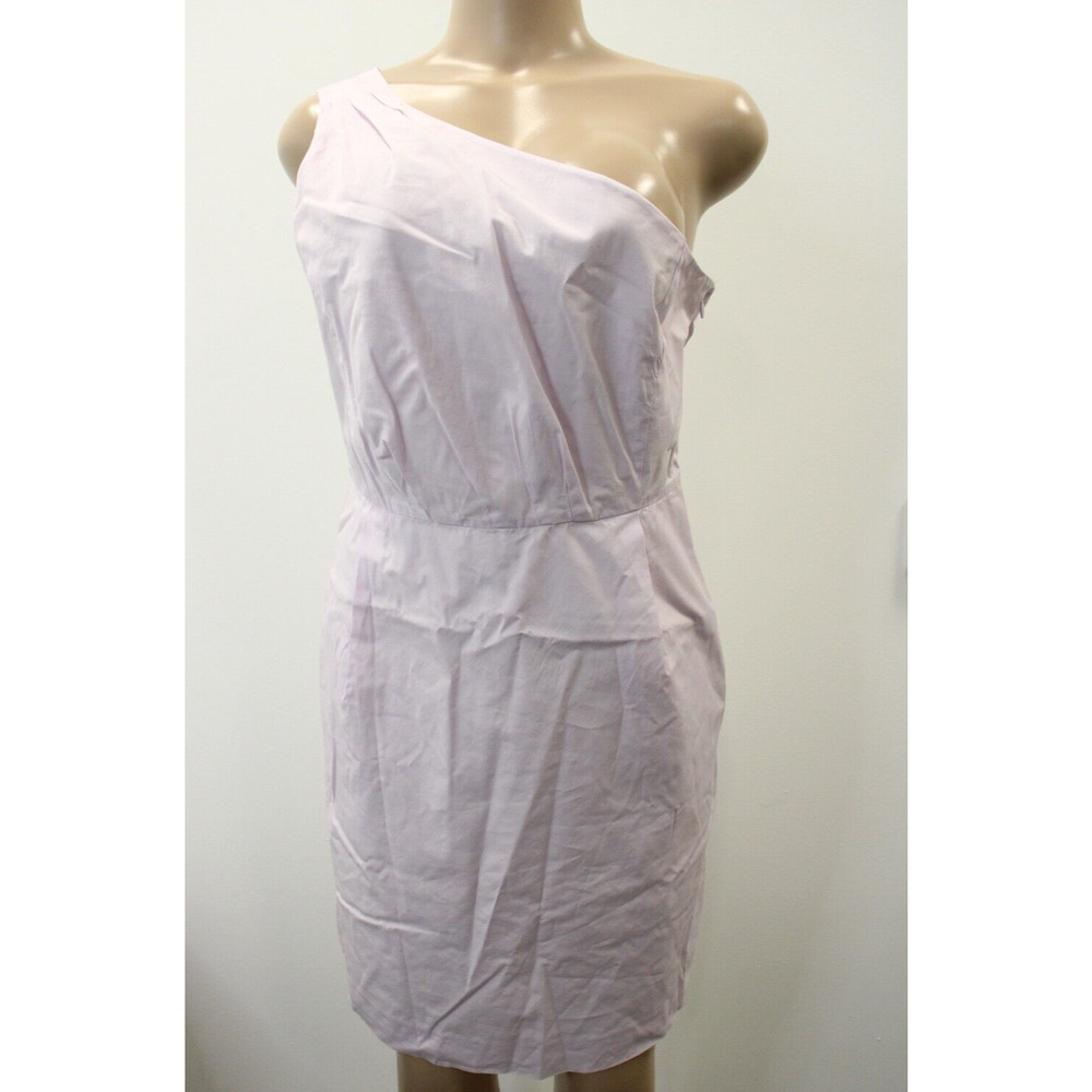 J Crew Dress Womens Size 10 Purple Cotton Silk Empire Waist One Shoulderโ Lined